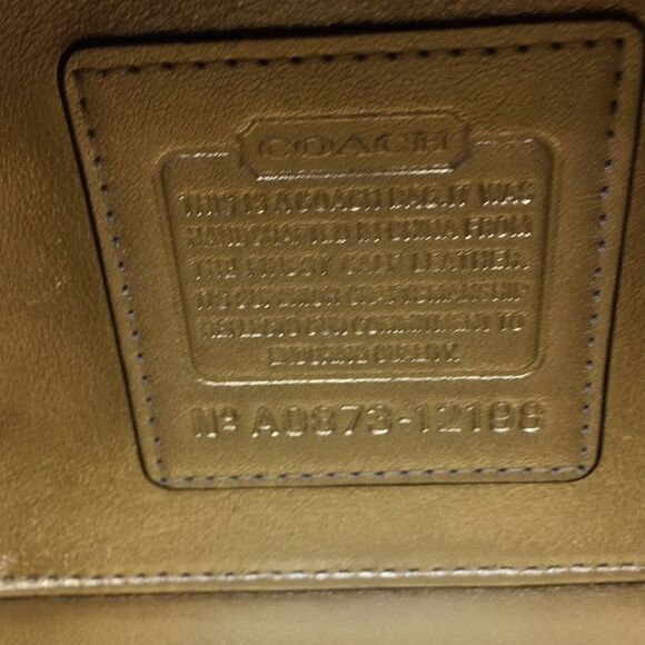 Coach Black Patent Leather Raised \
